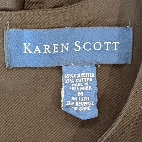 Karen Scott Black Sleeveless Jumper Dress Size M Pockets Classic - Picture 9 of 10